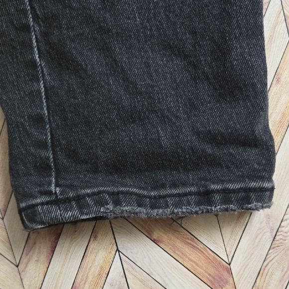 Zara Black Washed High Rise Straight Leg Jeans Size 8 Womens Denim - Picture 11 of 13